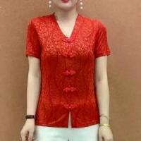 ราคา เสื้อยืดกระดุมจีน สไตล์เรียบหรู คอวี แขนสั้น สำหรับคุณแม่ แฟชั่น มาใหม่ ฤดูร้อน 2025 มีกระดานป้ายคอวี (1731362354056299756)