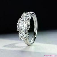 ราคา SORAYA แหวนแถวฝังเพชร CZ เงินแท้ 92.5% ชุบทองคำขาว จัดส่งฟรี กทม satanic ring in sydney alexandrite แหวน ดอกบัว กระจก (1733756966988711523)