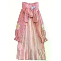 ราคา ชุดคลุมมีฮู้ดบุขนแกะสำหรับผู้หญิง ชุดนอนผ้าฟลานเนลความยาวกลาง พร้อมหูกระต่ายและลายหัวใจ ซักเครื่องได้ ชุดลำลองฤดูหนาว ผ้าที่นุ่มและฟู มีกระเป๋า ดีไซน์รูปหัวใจที่อบอุ่น นอน ฟีล ผ้า ติด แอร์ (1733748284