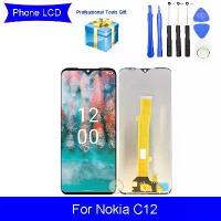 ราคา หน้าจอสัมผัส LCD โทรศัพท์, 6.3 นิ้ว, สำหรับ Nokia C12, อะไหล่หน้าจอ LCD ด้านหน้า (1732301526984525254)