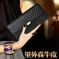 ราคา กระเป๋าสตางค์ยาวผู้หญิงหนังแท้ใหม่ คลิปเงิน โทรศัพท์ กระเป๋าคลัทช์เล็ก (1733383736589649442)