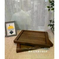 ราคา ขายดี ถาดเสริ์ฟ ถาดผลไม้ ไม้สักเก่า จานใส่อาหารสวยๆ จาน (1731961621578286110)