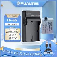 ราคา PUANTES LP-E5/LPE5 แบตเตอรี่กล้อง + USB single slot charger การจับคู่สําหรับ Canon EOS 450D EOS 500D EOS 1000D EOS 2000D EOS KISS F EOS Rebel KISS X2 EOS X3 EOS Rebel Xsi EOS Tli (1733200215513007245)