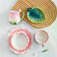 ราคา ถ้วยกาแฟเซรามิก ลายดอกกุหลาบเคลือบ มาใหม่ ถ้วยน้ำ จานรอง ชาม และชุดหม้อ เหมาะสำหรับเป็นของขวัญสำหรับเพื่อน (1732014305618266334)