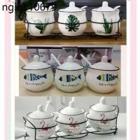 ราคา ชุดเครื่องปรุงเซรามิค+ช้อน ที่ใส่เครื่องปรุง (1734043907101787252)