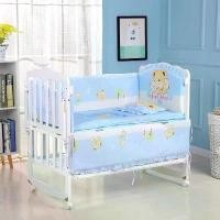 ราคา [เก็บเงินปลายทาง] ชุดเครื่องนอนผ้าฝ้าย 6 ชิ้น สำหรับผู้ชายและผู้หญิง ชุดเตียงเด็ก (กันกระแทก 4 ชิ้น + ที่นอน + หมอน) (1733209909539407382)