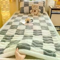 ราคา ที่นอนกำมะหยี่นม หนา ใหม่ เหมาะสำหรับหอพักนักเรียน แผ่นรองเตียงขนแกะฐาน ปลอกผ้านวม ที่นอน (1732127916041013625)