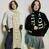 ราคา maison KEEPS | maison Logo Knitted Scarf | ผ้าพันคอ (1733908414291871202)