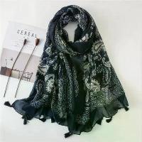 ราคา ผ้าพันคอลาย Paisley, สไตล์ชาติพันธุ์, วัสดุพอร์ซเลนสีน้ำเงินและสีขาว, สำหรับผู้หญิง, ฤดูใบไม้ผลิและฤดูร้อนบาง, ผ้าคลุมไหล่กันแดด, เหมาะสำหรับการเดินทาง, ผ้าพันคอ ผ้า พันคอ หลุยส์ ของ แท้ วิตตอง (17316