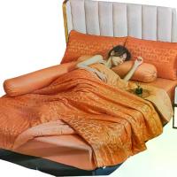 ราคา ชุดผ้าปูผ้าห่ม ชุดเครื่องนอน ใยไหมน้ำแข็งผ้าปู 6 ฟุต6 ชิ้น(ผ้าห่ม 8 ฟุต) สูง 12 นิ้วยางยืด 360 องศา (1731386267813907399)