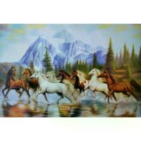 ราคา โปสเตอร์ ภาพวาด ม้าวิ่ง ม้ามงคล ม้า8ตัว ภาพมงคล เสริมฮวงจุ้ย Horse River Running POSTER 24"x35" Inch Painting V2 (1733701859306801114)