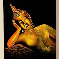 ราคา ภาพวาด/บนผ้ากำมะหยี่ (ผ้าสีดำ) ขนาด 28 x 40 นิ้ว (ไซร้จัมโบ้) ภาพมงคล วาดด้วยสีน้ำ สีสะท้อนแสง (1734222490051904951)