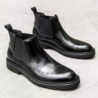 ราคา รองเท้าบูทเชลซี, หนังผู้ชาย, หนังวัวซับในผ้าฟลีซ, สไตล์อังกฤษ, รองเท้าบูททรงสูง, สไตล์โบรก, รองเท้าบูทลำลอง, รองเท้าบูท Dr. Martens, สำหรับผู้ชาย (1730209742829225988)