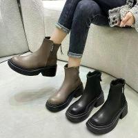 ราคา รองเท้าบูทมาร์ติน ไซส์ใหญ่ 35-43 ส้นหนา รองเท้าบูทสั้นซิปหลัง อเนกประสงค์ สำหรับผู้หญิง แฟชั่น สกินนี่ 41 รองเท้าบูท Tideshoes (1730196983911123265)