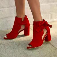 ราคา รองเท้าผู้หญิงไซส์ใหญ่สไตล์ฤดูใบไม้ผลิส่งออกเกาหลีรุ่นเปิดด้านหลังผ้ามีสายรัดส้นสูงรองเท้าแตะส้นสูงรุ่นใหม่ รองเท้าส้นสูง 2 นิ้ว (1733446057343616005)