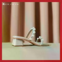 ราคา [พร้อมส่ง] REDCOCO mule รองเท้าส้นสูงเปิดส้น พื้นนุ่ม รองเท้าส้นสูง 2นิ้ว รุ่นFarmul pearl (1733104991517771622)