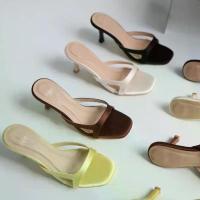 ราคา YOURSHOES B16 / รองเท้าส้นสูง 3 นิ้ว รองเท้าผ้าซาติน รองเท้าออกงาน (1733393550352877338)