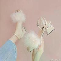 ราคา รองเท้าส้นสูง ส้นสูงแฟชั่น, ขนยาว ส้นหนา ใส่สบาย ซีโอดี (1733251904661128341)