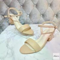 ราคา C14Kwintra รองเท้าส้นสูง 2นิ้ว รัดข้อ รุ่น Ordinary สีครีม COD (1733492603512653261)