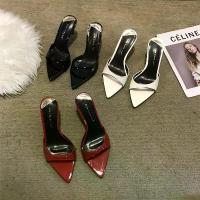 ราคา รองเท้าแตะครึ่งนิ้วเท้าสำหรับผู้หญิง, รองเท้าแตะส้นเข็มเปิดนิ้วเท้า, นิ้วเท้าปานกลาง, รองเท้าส้นสูง, สไตล์แฟรี่ (1732778806784984285)