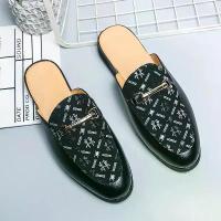 ราคา รองเท้าแตะครึ่งส้นหนังแท้, แบรนด์หรูสำหรับผู้ชาย, รองเท้าไม่มีส้นเปิด, รองเท้าส้นเตี้ยสีดำ, รองเท้าแตะ, รองเท้าลำลอง, รองเท้าแตะแฟชั่นบุรุษ, รองเท้าแตะ (1731215197043001674)