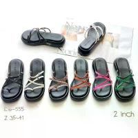 ราคา รองเท้าแตะ รองเท้าแฟชั่น ส้นโฟมนิ่มๆ สูง 2 นิ้ว รหัสสินค้า Ew-555 (1734369978331793014)