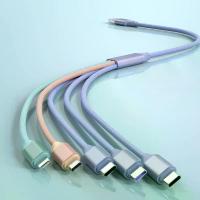 ราคา สายชาร์จ Type-C MicroUSB 66W 5 In 1 แบบหลายหัว ชาร์จเร็ว สำหรับ iPhone15 (1733278203193689832)