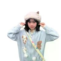 ราคา สินค้าพร้อมส่งปี 2026 เสื้อคาร์ดิแกนลายการ์ตูนน่ารักขนาดเล็กอเนกประสงค์ เสื้อสเวตเตอร์สีเขียวใหม่ เสื้อคลุมมีฮู้ดถักไหมพรมคุณภาพสูงสำหรับผู้หญิง สไตล์แฟชั่นใหม่ ครอป ไหมพรม แขน ย (1733473254991693374)