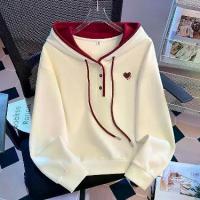 ราคา 2026 เสื้อฮู้ดปักลายหัวใจสีบล็อกสำหรับผู้หญิง แฟชั่นใหม่ สไตล์หลวม ท็อปอเนกประสงค์ blue hoodie girl เสื้อ กันหนาว victoria secret รับหิ้ว subdued เรืองแสง สเวตเตอร์ คอกลม ฮู สวา (1734057083864122949)