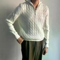 ราคา 2025 เสื้อกันหนาวคอเต่าครึ่งซิปสำหรับผู้ชาย ดีไซน์สบายๆ เสื้อแขนยาวถัก แฟชั่นลายบิดสีขาวอเนกประสงค์ [COD] เสื้อ เชิ๊ต ผู้ชาย มือ สภาพ ดี แขนยาว หน้า หนาว สเวตเตอร์ แจ็คเก็ต เสื้ (1733447075549971498)