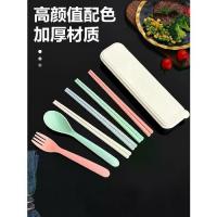 ราคา ชุดตะเกียบและช้อน ชุดภาชนะจากฟางข้าวสาลี ชุดสามชิ้น ส้อม นักเรียน เวอร์ชั่นเกาหลี เด็กน่ารัก กล่องพกพา (1733414632139555901)