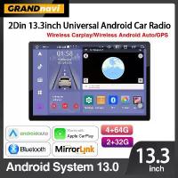 ราคา เครื่องเล่นมัลติมีเดียรถยนต์ ระบบแอนดรอยด์13 หน้าจอ QLED 2K สากล ระบบนำทาง GPS การเชื่อมต่อไร้สายสำหรับคาร์เพลย์อัตโนมัติ วิทยุรถยนต์ ขนาด 13.3 นิ้ว สำหรับระบบยานพาหนะ (1733075748312548665)