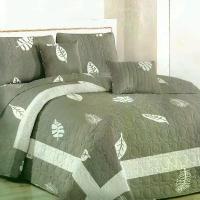 ราคา [COD] [Tiktok]ผ้าคลุมเตียงวินเทจขนาด 8 ฟุต ลายใบไม้เทาเข้มแถมฟรีปลอกหมอน 2 ใบ มุ้งกันยุง หมอน มุ้งเต็นท์กันยุง (1732952932089300021)