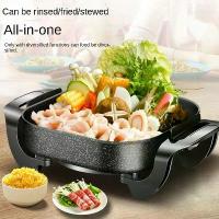 ราคา เครื่องอุ่นอาหารไฟฟ้ามัลติฟังก์ชั่น หม้อตุ๋นไฟฟ้า บาร์บีคิวที่บ้าน กระทะในตัว หม้อ ชาบู (1729782297545902666)