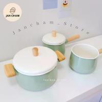 ราคา CODหม้อ หม้อเคลือบ อินาเมล *สีเขียว* หม้อ2หู หม้อด้าม พร้อมฝา ใช้ได้กับเตาทุกประเภทTikTok (1733917508492887856)