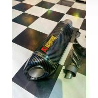 ราคา [COD] [Tiktok]ท่อ Akrapovic เคฟล่าทั้งใบ ปากเฉียง ยาว 14 นิ้ว ทางเข้า 2 นิ้ว อุปกรณ์ สายรัด สปริง จุกลดเสียง มีให้ในชุด (1733816021021066524)