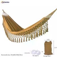 ราคา เปลผ้าม่านสำหรับตั้งแคมป์กลางแจ้ง ป้องกันการพลิกกลับ เปล เชือก ถัก ผ้า ทอ ขนาด ใหญ่ (1733945587745916161)