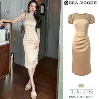 ราคา Eravogue- Lady เดรสผู้หญิง เดรสสีครีม เดรสไปงานแต่ง ผ้าซาติน เดรสทำงาน เดรสออกงาน เดรสเซ็กซี่ เดรสเกาหลี ชุดออกงาน พร้อมส่ง 10079 S-XL Clothing Women เสื้อผ้า (1734243067540898994)