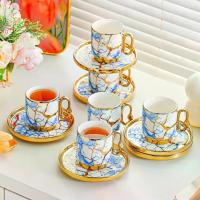 ราคา ชุดถ้วยกาแฟเซรามิกและจานรอง 6 ชิ้น ลายหินอ่อนพร้อมขอบทอง สำหรับใช้ในบ้านและดื่มชาตอนเย็น ถาด เมลามีน ถุง ห่อไข่ กล่อง แรป อาหาร ตู้เหลือง ชานม มุก แก้ว ซาซ่า ฝาชี ครอบ freezer pa (1733870386206902153)