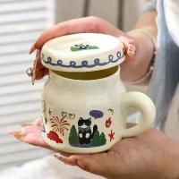 ราคา Cat Ceramic Cup with Lid, Cute Artistic Milk White Small Drinking Cup for Girls, Office Worker Coffee Cup bottles ชา แก้ว เซรามิค น้ําสแตนเลส เก็บความเย็น เก็บ ความ ร้อน แก้วเก็บ (1733683104585975034)
