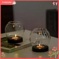 ราคา [เก็บเงินปลายทาง] FUDESHE แก้ว ที่วางเทียน โปร่งใส พร้อมฐานไม้ เทียนทีไลท์กลม ย้อนยุค รูปทรงตะเกียงน้ำมัน เชิงเทียน งานเลี้ยงแต่งงาน (1734321833521349634)