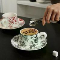 ราคา ถ้วยกาแฟเซรามิก ดีไซน์สไตล์ INS ลายดอกไม้ เคลือบเงา สไตล์วินเทจ ถ้วยลาเต้ ชุดน้ำชายามบ่ายที่สวยงาม ถ้วย นม แก้ว สุ่ม แก้วเยติ (1731674075662747840)