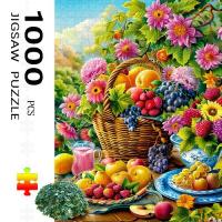ราคา Smart Watch 1000 Piece Adult Puzzle - Fruit Basket Strawberry Apple Grape Floral Design, Bright Colors Large Challenging Puzzle Suitable for Family Game Night, DIY Home Decoratio (1733953279496062523)