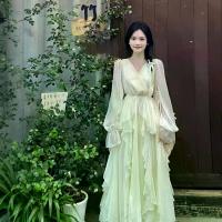 ราคา 2025 Summer New Milk White French Style First Love Fairy Dress Gentle V-Neck Slimming Draped Dress มินิเดรส น่ารัก ๆ เช่า แต่งงาน มินิเดรส แฟชั่น เสื้อผ้า แบรนด์ ชี อิน เดส (1733265175325148856)