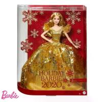 ราคา (ของแท้) Barbie Signature 2020 Holiday Doll บาร์บี้ ฮอร์ลิเดย์ ชุดราตรีทอง ตุ๊กตาบาร์บี้ Mattel GNR92 # (1734063982797292580)
