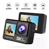 ราคา 5K Action Camera 4K60FPS 2.0 Inch Touch Screen Wi-Fi 170° Wide Angle 30M Waterproof Helmet Video Recording Sports Cameras (1733896603687880378)