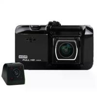 ราคา กล้องติดรถยนต์ 2 ตัว หน้าหลัง Car DVR Camera 1080P 3.0" Video Recorder Registrator G-Sens (0185) (1733869264385443105)