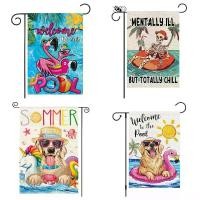 ราคา Summer Pool Garden Flag Dog Skull Swimming Ring Fun Beach Garden Flag Hot Sale (1733056823127868560)