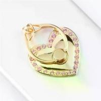 ราคา [COD] [tiktok]360 Degree Finger Ring Heart Crystal Ring Cute Mobile Phone Smartphone Stand Holder for Mobile Phone Car Mount Grip Gold Color (1734105972524681206)