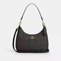 ราคา Coach CV940 Teri Hobo Bag In Signature Canvas (IMXAQ) กระเป๋าสะพายผู้หญิง สี Im/Walnut/Black (1733334950995330761)